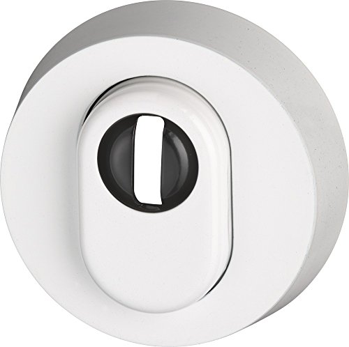 Abus RHZS415 W SB 05703 - Embellecedor de cerradura con perfil para bombín para puertas de madera, color blanco