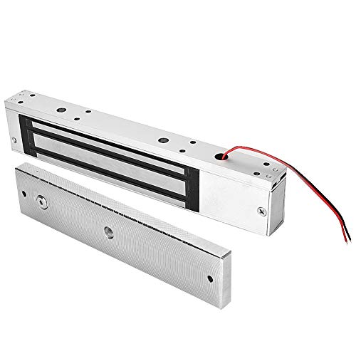 Cerradura electromagnética DC 12V 280kg Fuerza de sujeción Puerta única Cerradura electromagnética magnética eléctrica con luz para Puerta