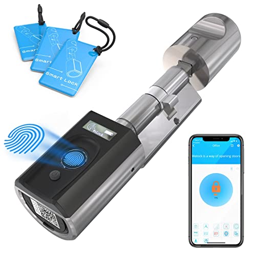 WELOCK Touch41 Cerradura con huella digital,Cerradura electrónica con WiFi,Tarjeta RFID,APP Bluetooth,Cerradura inteligente,Smart Lock con fácil de instalar