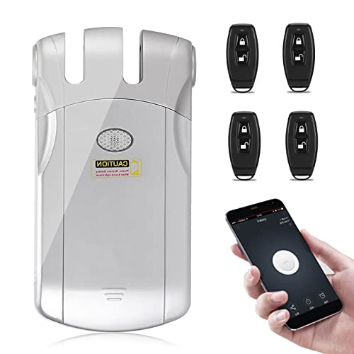 Cerradura Electrónica, Cerraduras de Puerta Inteligentes, Cerradura de Puerta Inalámbrica Sin Llave, Cerradura de Puerta Inteligente para Interiores con Sistema de Seguridad Antirrobo