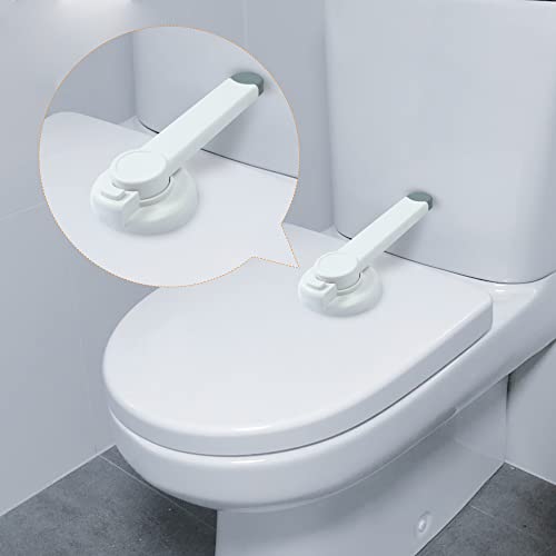Cerradura de Inodoro para Bebé 2 Pack Actualizado Mecanismo de Plataforma sin Espacio para Seguridad Infantil, Ajuste Universal para la Mayoría de la Tapa del Inodoro.