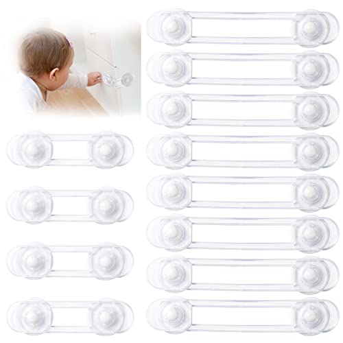 Vinabo Cerraduras de Seguridad para Niños,12Pcs Bloque Puerta Armario Ventana Seguridad para bebé, Seguridad cerraduras niño para Aplicar a Ccajones, protección de Seguridad doméstica