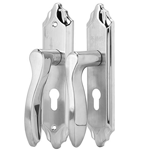 Manillas para puertas Manija cerradura de puerta de acero inoxidable Moderno dormitorio interior madera puerta principal silencioso bloqueo de las teclas Pomo Puerta