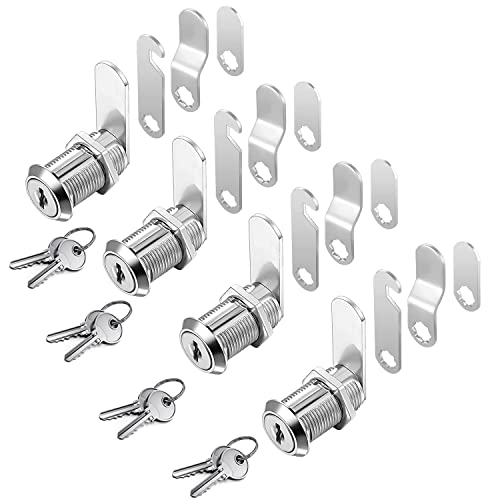 4pcs Cerradura para buzón o taquilla, Cerrojo de seguridad para puerta de armario, buzón, cajón, taquillas (25mm)