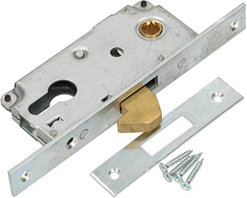 KOTARBAU® Cerradura de gancho para puerta corrediza 72/40 cerradura de puerta corrediza cerradura de gancho galvanizada placa de bloqueo anticorrosión para puerta de entrada