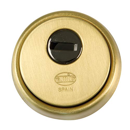 Amig - Escudo de seguridad Mod.31 | Acero | Cuerpo reforzado en acero sinterizado | Antitaladro | Dorado | Para puertas min. 40mm de grosor | Bocallave de 65mm de diámetro