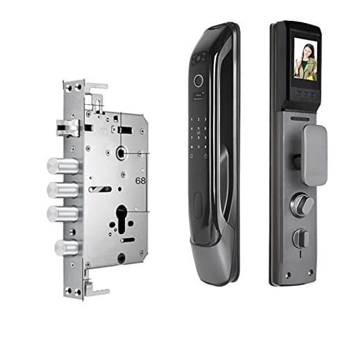 BKGDO Z1 WiFi App Teléfono móvil Desbloqueo Remoto con cámara Huella Digital Tarjeta magnética Contraseña Clave Cerradura de Puerta Inteligente Completamente automática (Color : Hook 30)