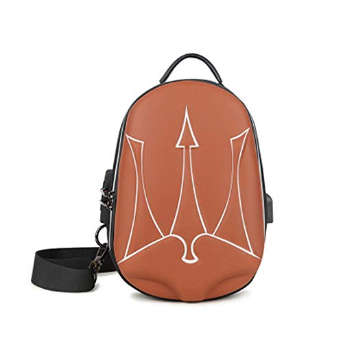 DaMuZ Mochila para el Pecho con Puerto de Carga USB Y Cerradura de Combinación Material de PVC Resistente al Agua Gran Capacidad Mochila Crossbody en El Pecho para Adultos y Niños