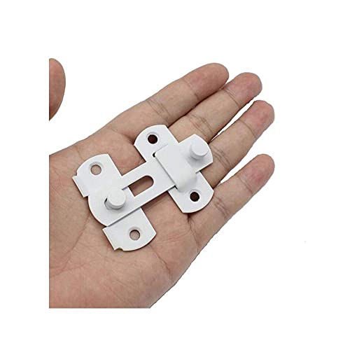 Cerraduras para puertas batientes para puertas de madera, ventanas de granero, puertas francesas móviles, cerraduras contra incendios y antirrobo, acero inoxidable blanco cepillado de montaje plano