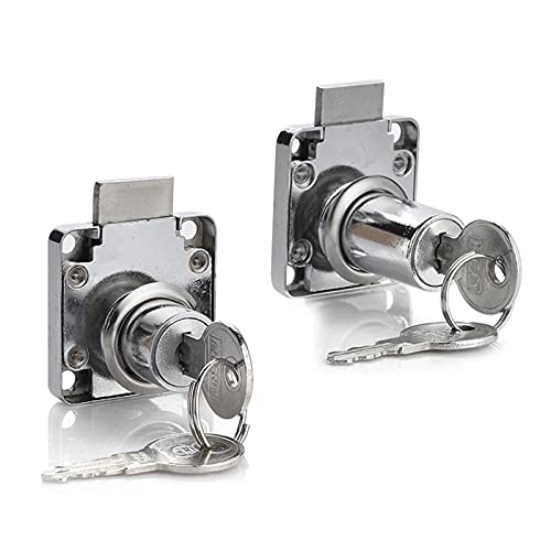 2 Piezas Cerradura del Mueble Cilindro, Cam Lock con Llaves, Cerradura Cilindro para Muebles, para Gabinete de Cajones, Armarios, Taquillas, Mesa Ordenador, Muebles (con Llaves)