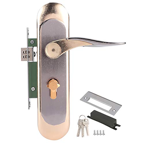 DEWIN Cerradura de Puerta, Hogar Cerradura de Manija de Puerta de Seguridad de Aleación de Aluminio para Interiores Juego de Cerradura de Puerta con Llaves Accesorio de Hardware