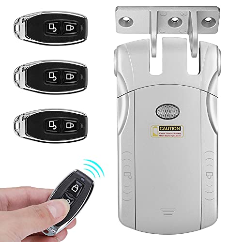 Cerradura de control remoto invisible inalámbrica, cerradura electrónica, cerradura de puerta inteligente, método de cerradura de tigre, control remoto y toque interior y desbloqueo de Bluet