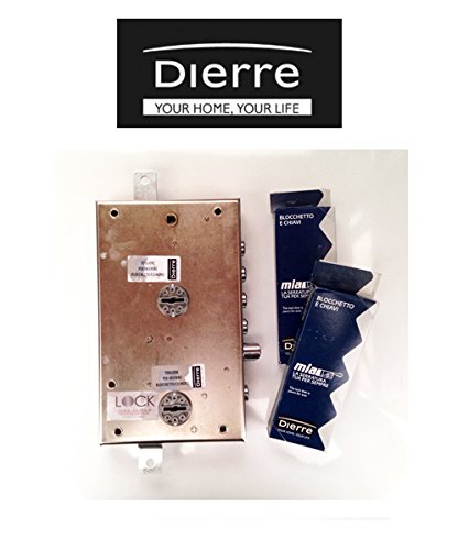 Cerraduras ATRA DIERRE para puertas blindadas para aplicar con doble cerradura de seguridad, entrada 70 mm, SER7162 izquierda