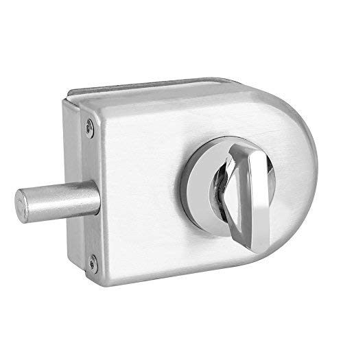 Cerradura para puerta de cristal, Cerradura de Seguridad Antirrobo del Vidrio del Acero Inoxidable sin Marco de 10~12mm del Semicírculo Solo Abierto