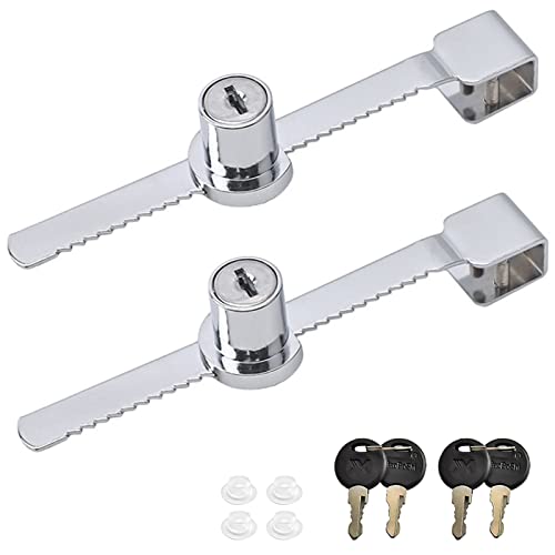 JLNGTHONG Cerraduras de Puerta de Cristal Corredizo - Set de 2 Cerraduras de Seguridad para Vitrina con Llaves