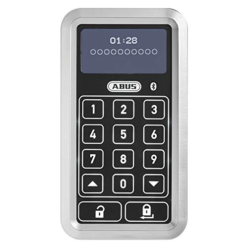 Teclado ABUS HomeTec Pro Bluetooth® CFT3100 - Teclado con código para abrir la puerta principal - Para el accionamiento inalámbrico de cerradura de puerta HomeTec Pro Bluetooth® CFA3100 - Plata