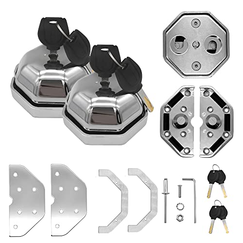 KAIRAY Cerradura de Puerta para Furgoneta o Garaje, Dispositivo de Seguridad Exterior para Puertas Laterales y traseras, 2 Unidades por par.