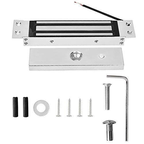 Cerradura de Puerta magnética, Cerradura magnética eléctrica Plateada, para Puerta de Madera, Puerta de Cristal