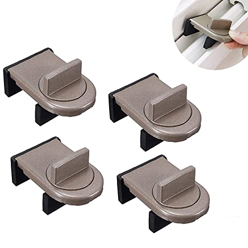 4 Pack Cerradura de seguridad para ventana corredera ajustable, puerta corredera ajustable, protección para niños, cerradura de seguridad para ventanas