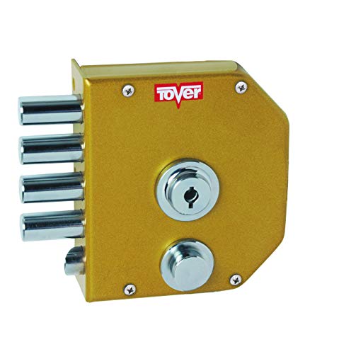 Tover 7001P, Cerradura seguridad c/resbalón cierre interior T2 c/llave izqda. esm.oro