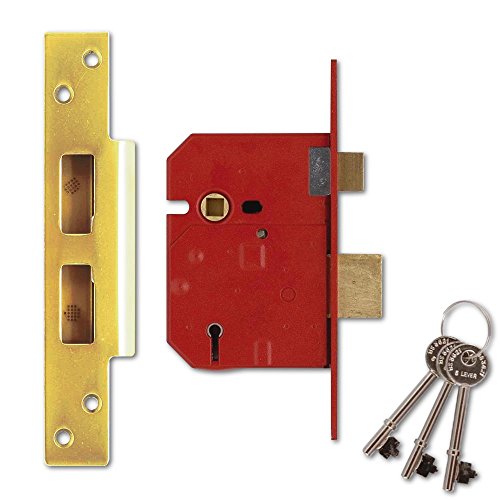 Union Locks 2234E BS - Cerradura empotrable (5 Puntos, 67 mm, Acabado en latón Satinado)