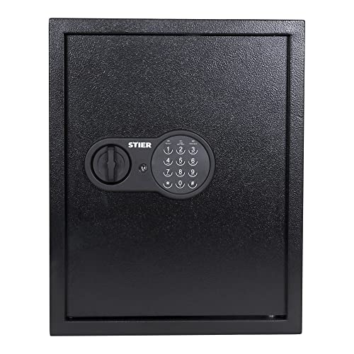 STIER Caja Fuerte/Caja para Llaves Cerradura electrónica, 71 Ganchos, Bloqueo con código, Puerta de Doble Pared, Incl. Llave de Emergencia, Caja de Llaves, código de 8 dígitos