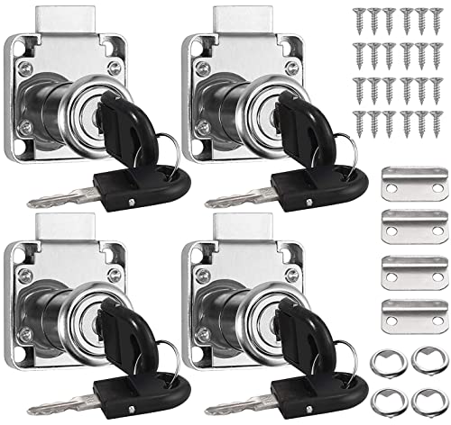 Litensh Cam Lock 22mm, cerradura de seguridad para gabinete con llave, cerradura de armario diferente para muebles, gabinete, buzón (4)