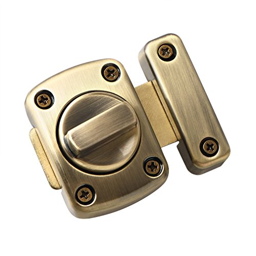 Cerrojo Puerta, SAYAYO Pestillo Puerta Interior Cerraduras para Puertas Bronce Cerrojos y Pestillos para Puertas Aleación de Zinc para Puerta, Habitaciones, Jardines, Armarios, EMS220U-Q